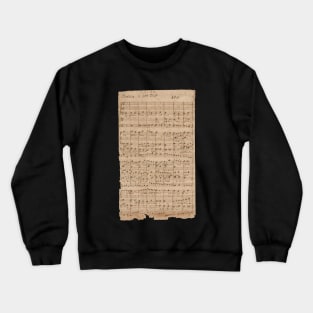 Bach | Original handwritten score by Johann Sebastian Bach Crewneck Sweatshirt